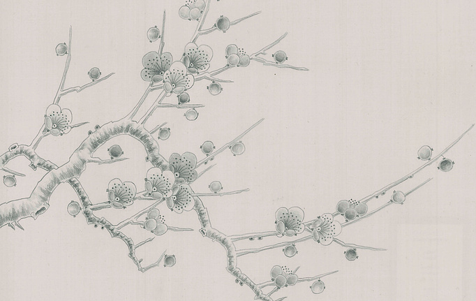 Английские обои Fromental, коллекция Modern Chinois, артикул Prunus/Etching