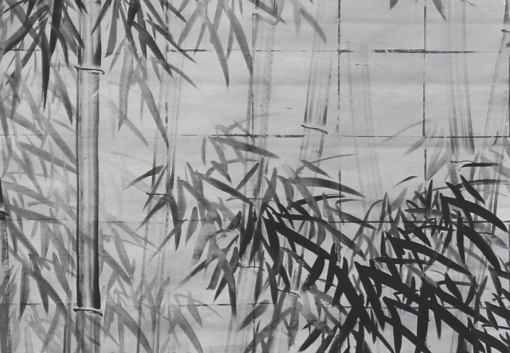 Обои Paul Montgomery Studio Fine Painted Wallpapers Bamboo in Mist