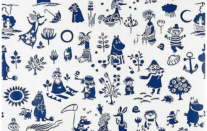 Финские обои Sandudd, коллекция Muumi, артикул 4913-1