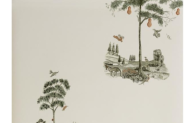 Английские обои Andrew Martin, коллекция The Kit Kemp, артикул Pear Tree/Graphite
