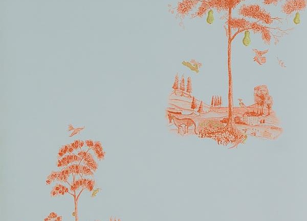 Обои Andrew Martin The Kit Kemp Pear Tree/Sunset Orange
