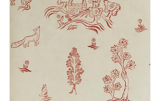 Английские обои Andrew Martin, коллекция The Kit Kemp, артикул Wychwood/Huntsman Red