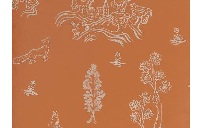 Английские обои Andrew Martin, коллекция The Kit Kemp, артикул Wychwood/Melon Orange