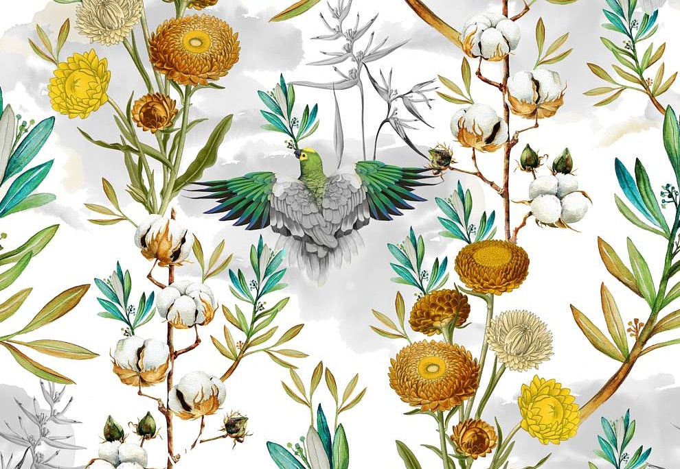 Ткань Серебряная Студия (Silver Studio) Timeless Botanic D504/01/TW