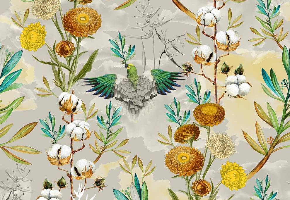 Ткань Серебрянная Студия (Silver Studio) Timeless Botanic D504/02/TW