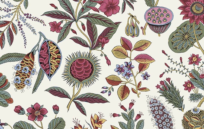 Российская ткань Серебрянная Студия (Silver Studio), коллекция Timeless Botanic, артикул D505/01/TW