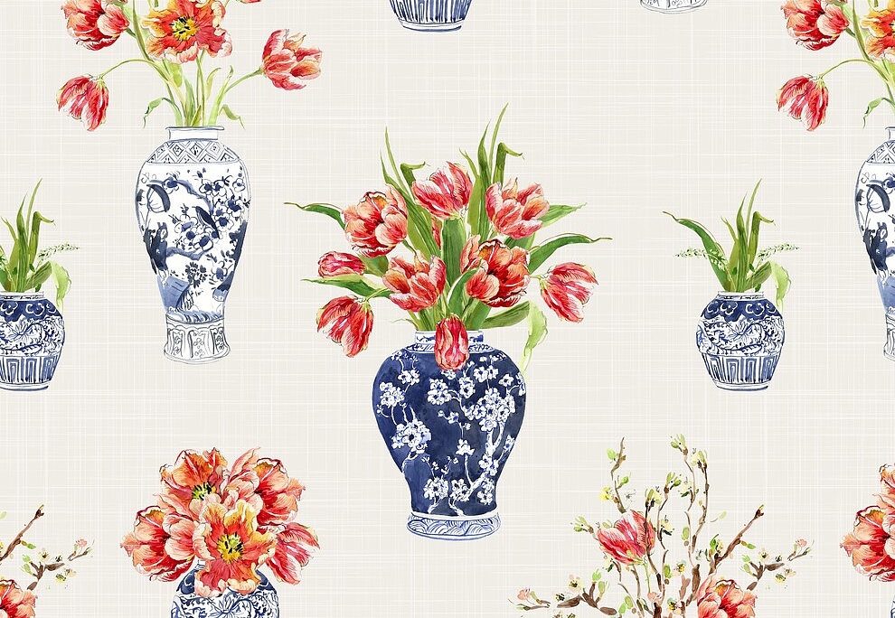 Ткань Серебрянная Студия (Silver Studio) Timeless Botanic D512/01/TW