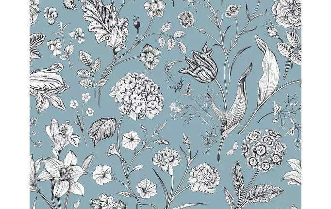 Российская ткань Серебрянная Студия (Silver Studio), коллекция Timeless Botanic, артикул D514/01/TW