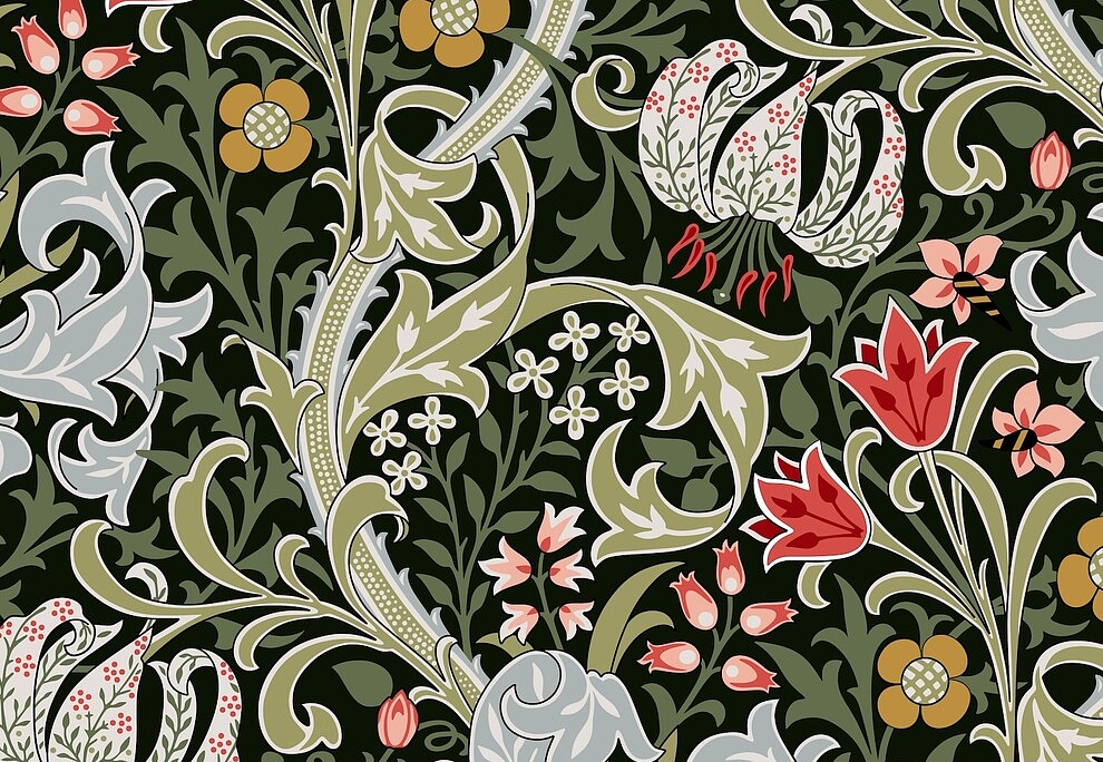 Ткань Серебрянная Студия (Silver Studio) Woodnote D608/01/V