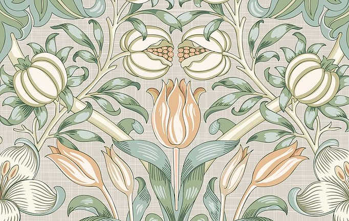 Российская ткань Серебрянная Студия (Silver Studio), коллекция Lazy Daisy, артикул D408/01/TW