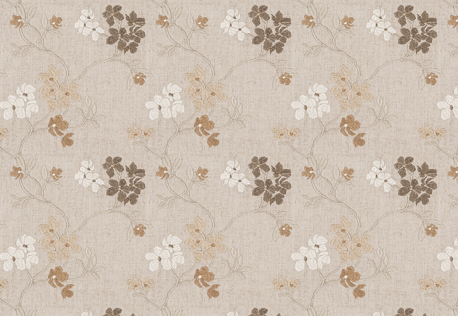 Ткань Fabricut Vignettes Vol.XIII Latte Luigi floral/Biscuit