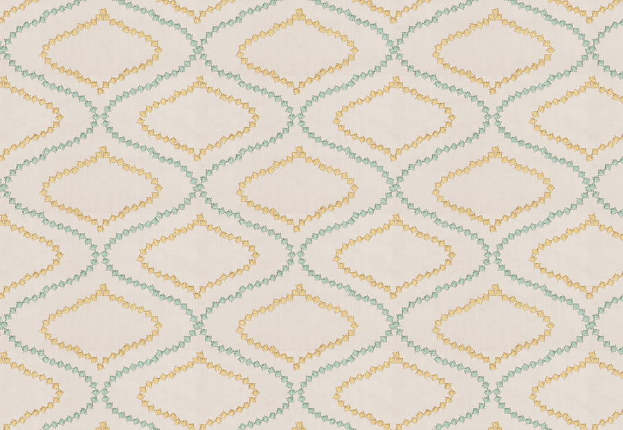Ткань Fabricut Vignettes Vol.XIII Turquoise Sancho ogee/Reef