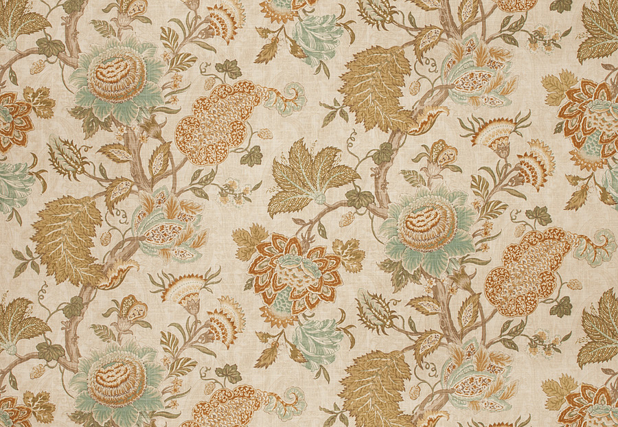 Ткань Fabricut Vignettes Vol.XIII Turquoise Arcadius floral/Turquoise