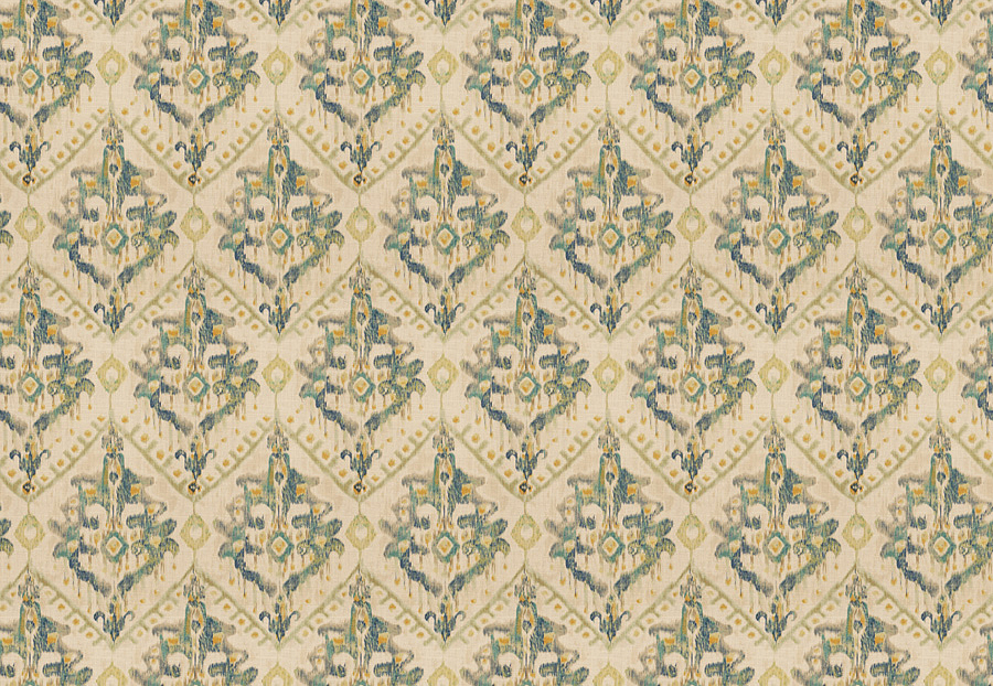 Ткань Fabricut Vignettes Vol.XIII Turquoise Khalifa/Chambray
