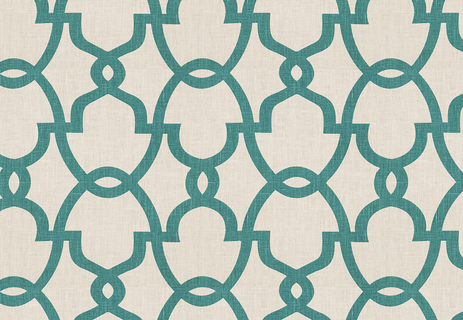 Ткань Fabricut Vignettes Vol.XIII Turquoise The dance/Aqua