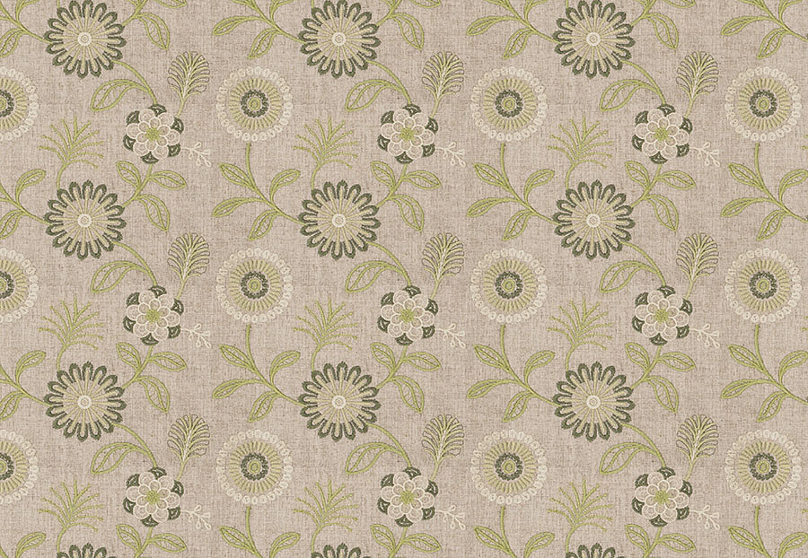 Ткань Fabricut Vignettes Vol.XIV Lemongrass Tenet floral/Pesto