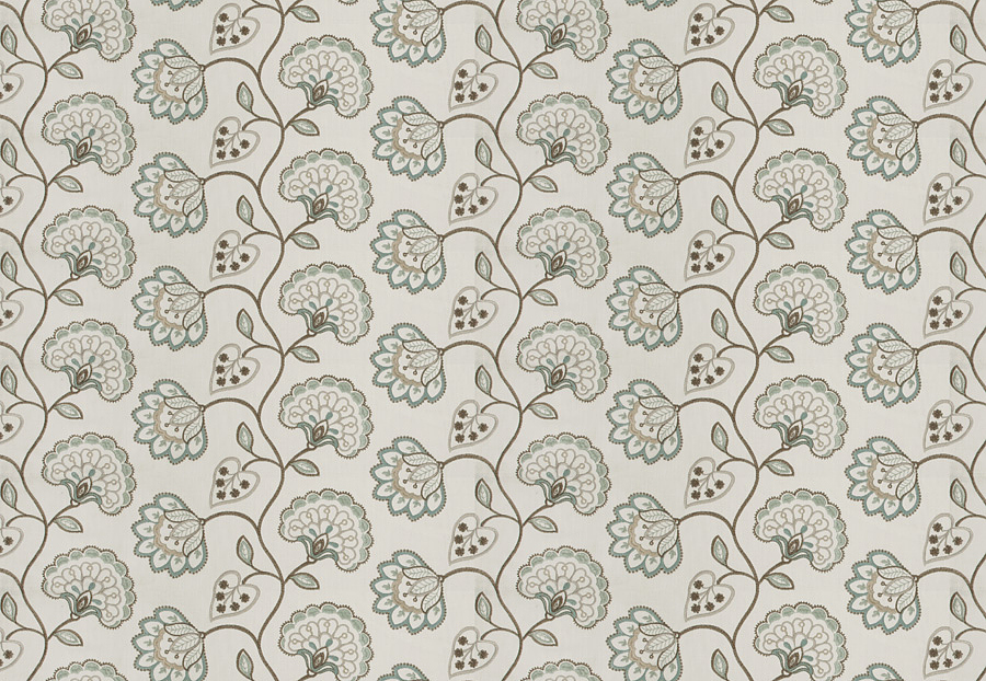 Ткань Fabricut Vignettes Vol.XIV Wintergreen Prudence floral/Robin's egg