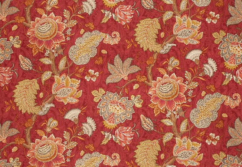 Ткань Fabricut Vignettes Vol.XIII Ruby Arcadius floral/Rouge