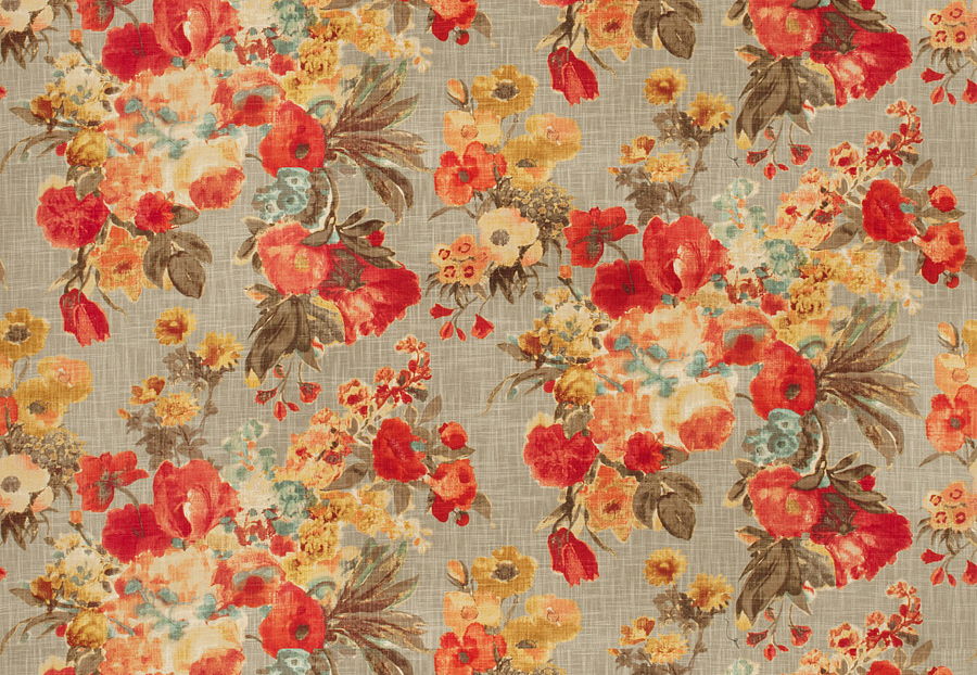 Ткань Fabricut Vignettes Vol.XIII Ruby Pedro floral/Ruby