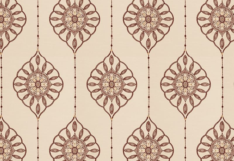 Ткань Fabricut Vignettes Vol.XIII Ruby Taj medallion/Garnet