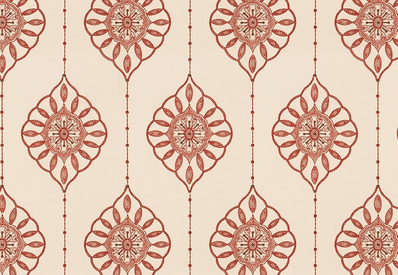 Ткань Fabricut Vignettes Vol.XIII Terra Cotta Taj medallion/Terra cotta