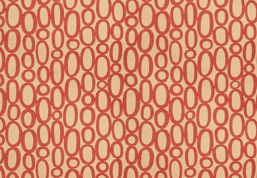 Ткань Fabricut Vignettes Vol.XIII Terra Cotta Offa circles/Tomato