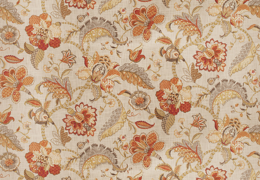 Ткань Fabricut Vignettes Vol.XIII Terra Cotta Cleon floral/Spice