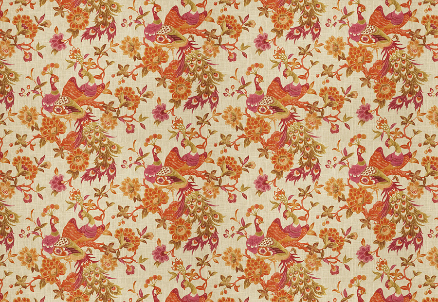 Ткань Fabricut Vignettes Vol.XIII Terra Cotta Plamen exotic/Papaya