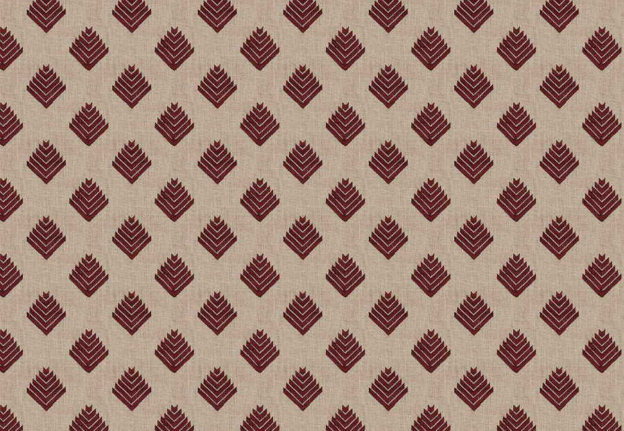Ткань Fabricut Vignettes Vol.XIV Exotic Red Cool arrow/Plum