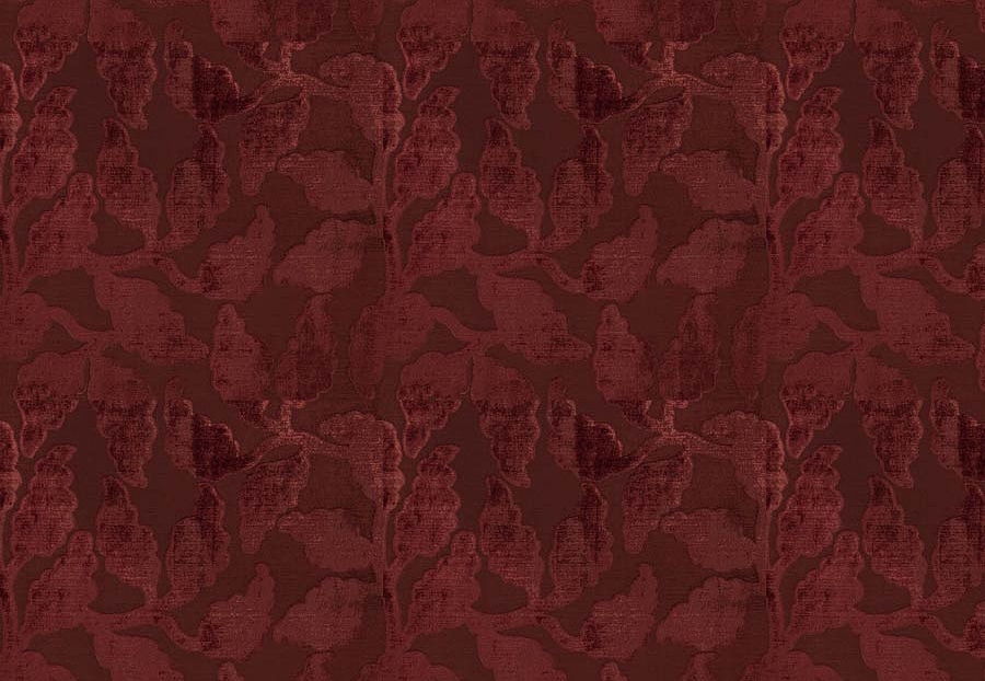 Ткань Fabricut Vignettes Vol.XIV Exotic Red Mendel leaf/Wine