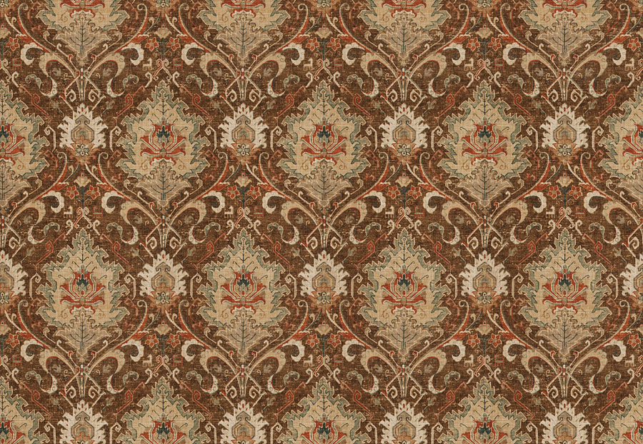 Ткань Fabricut Vignettes Vol.XIV Exotic Red Polus/Autumn