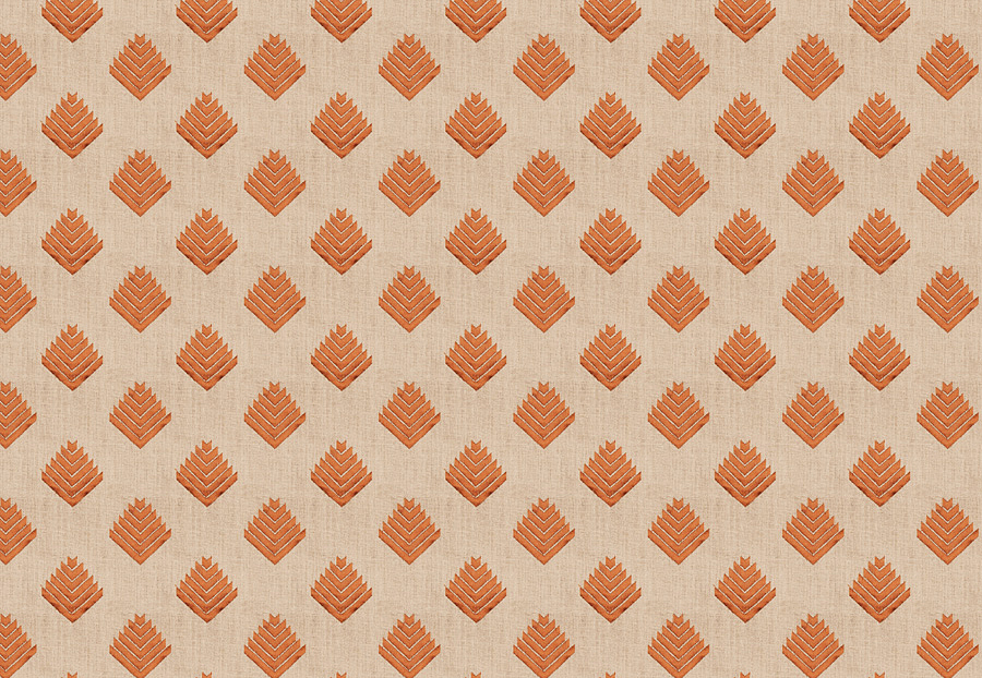 Ткань Fabricut Vignettes Vol.XIV Exotic Red Cool arrow/Pumpkin