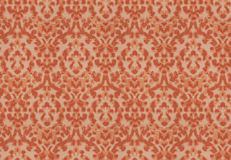 Ткань Fabricut Vignettes Vol.XIV Exotic Red Eureka Damask/Ginger lux