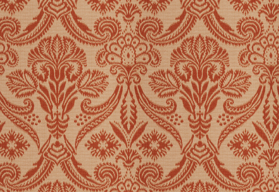 Ткань Fabricut Vignettes Vol.XIV Exotic Red Wisdom Damask/Persimmon