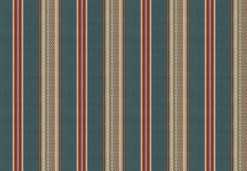 Ткань Fabricut Vignettes Vol.XIV Indigo Amity stripe/Blue multi