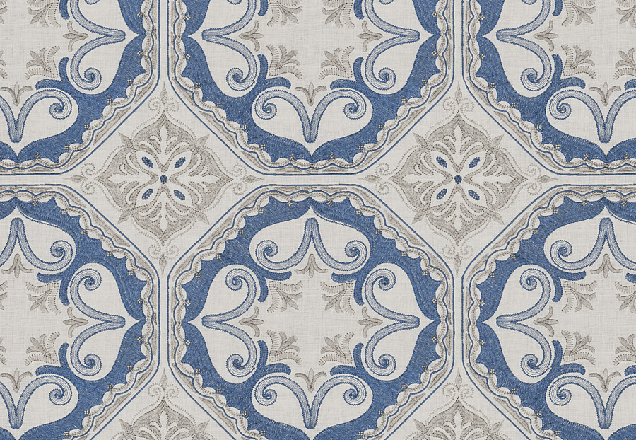 Ткань Fabricut Vignettes Vol.XIV Indigo Epicurus/Blue