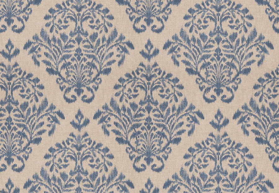 Ткань Fabricut Vignettes Vol.XIV Indigo Tact Damask/Denim