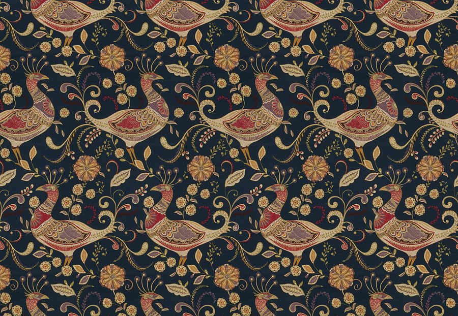 Ткань Fabricut Vignettes Vol.XIV Indigo Aplomb peacock/Navy