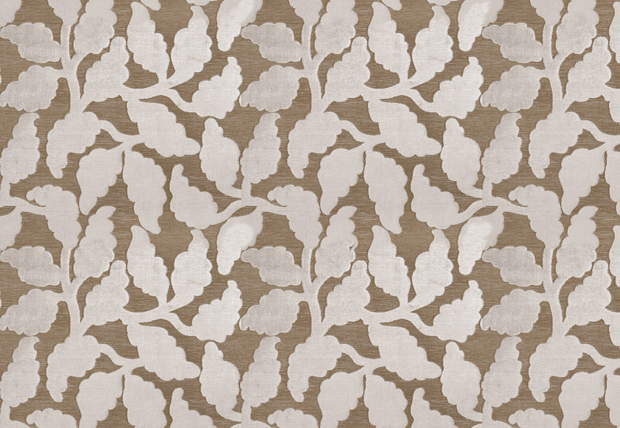 Ткань Fabricut Vignettes Vol.XIV Pewter Mendel leaf/Silver