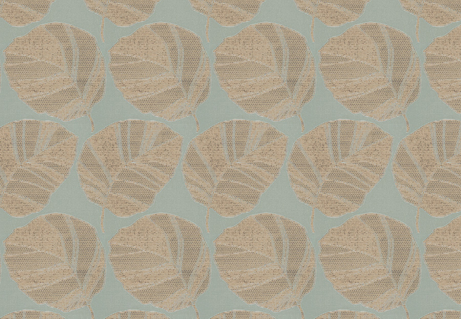Ткань Fabricut Chromatics Vol.XXII Surf Vidal leaf/Sea mist