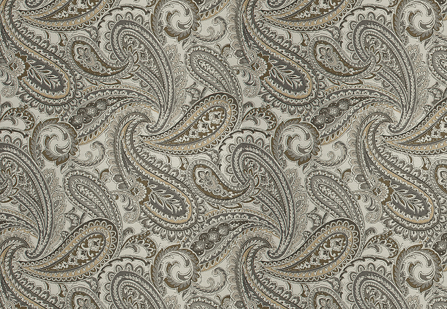 Ткань Fabricut Chromatics Vol.XXIII Charcoal Drupes paisley/Slate
