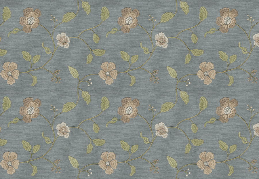 Ткань Fabricut Chromatics Vol.XXIII Sapphire Matzo floral/Stream