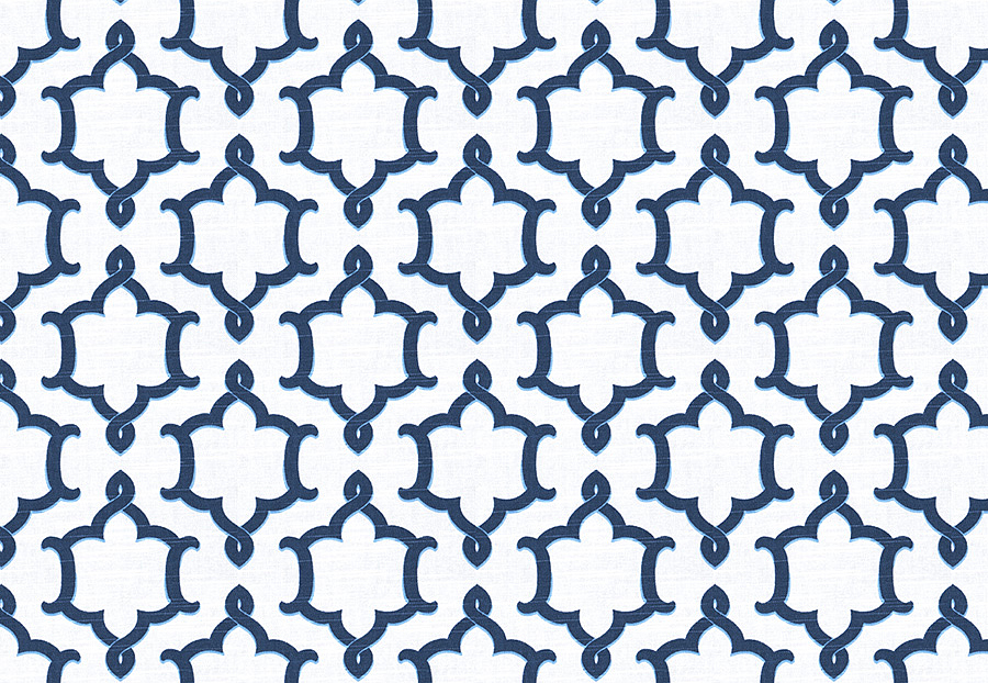 Ткань Fabricut Chromatics Vol.XXIII Sapphire Moringa/Navy