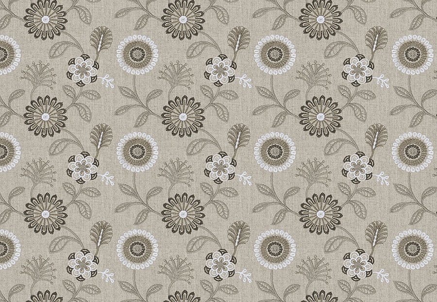 Ткань Fabricut Chromatics Vol.XXIII Taupe Arepa floral/Feather