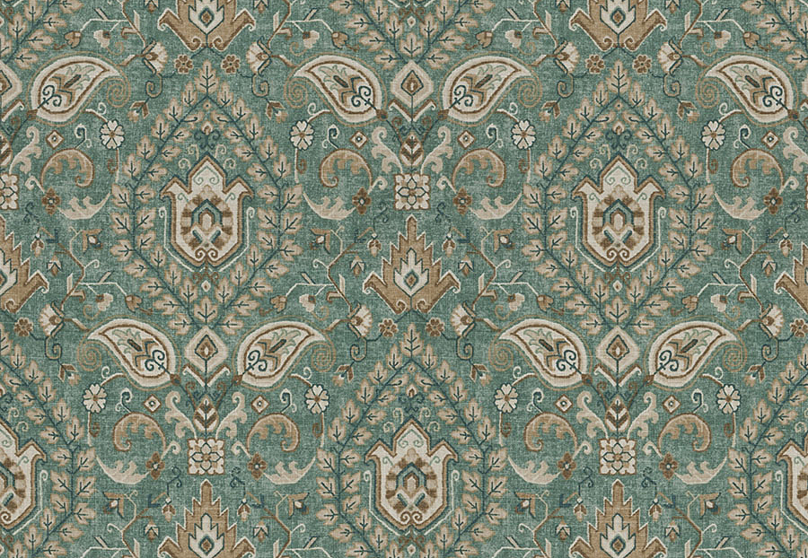 Ткань Fabricut Chromatics Vol.XXIII Teal Borodinsky/Sea green