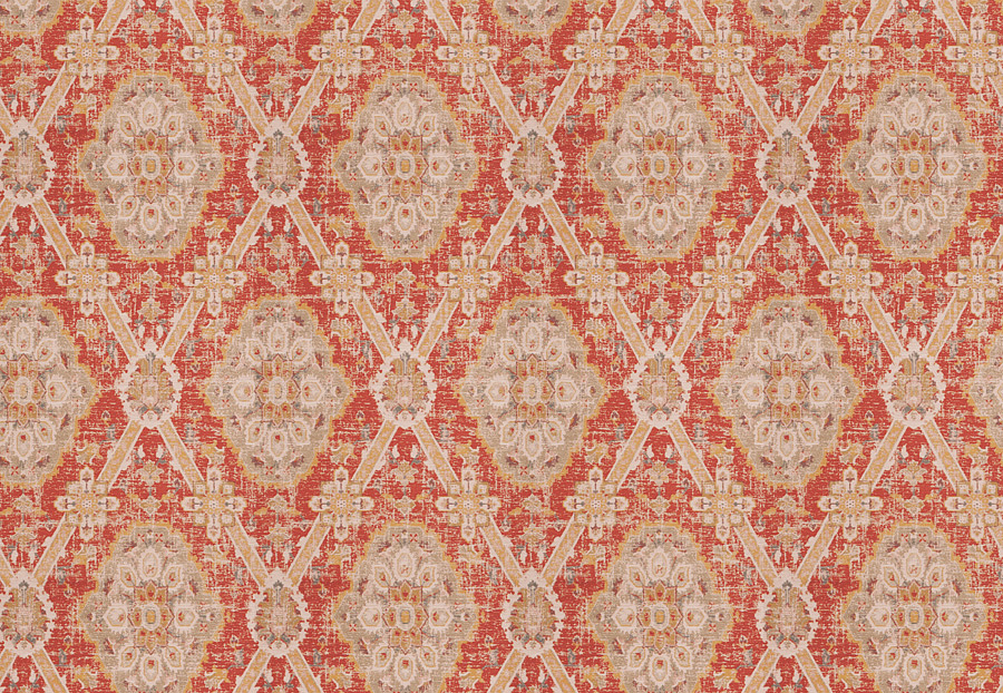 Ткань Fabricut Chromatics Vol.XXIV Guava Luxor vintage/Crimson