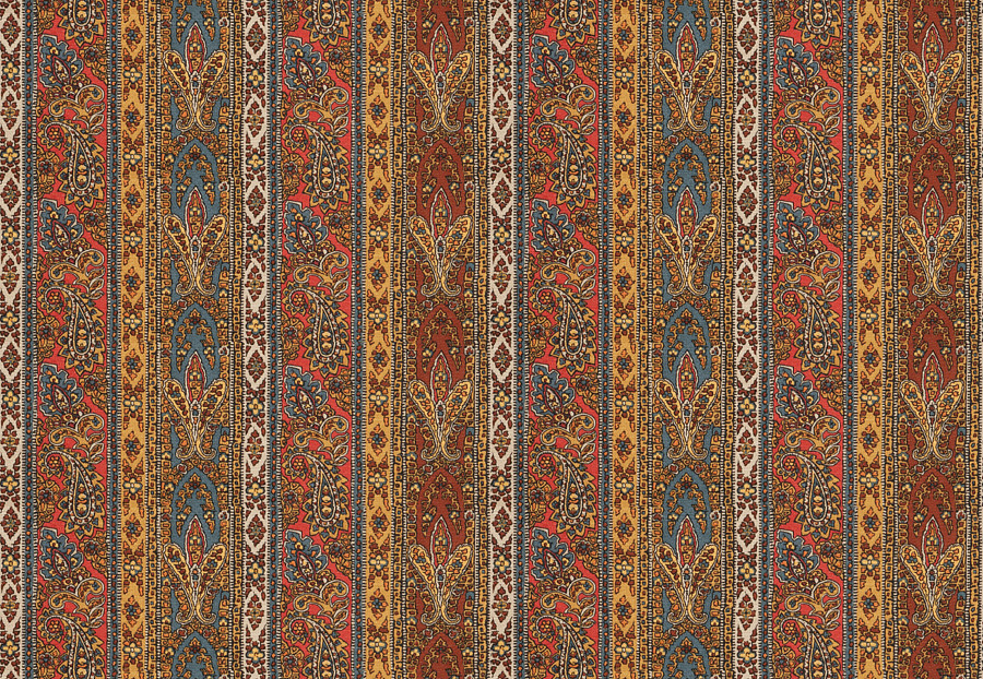 Ткань Fabricut Chromatics Vol.XXIV Guava Penny paisley/Antique amber