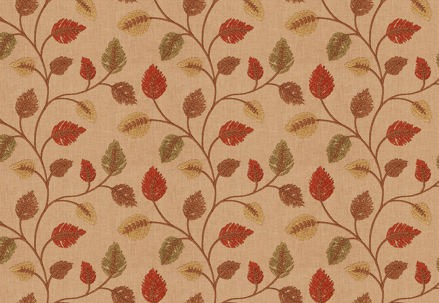 Ткань Fabricut Chromatics Vol.XXIV Guava Betting leaves/Autumn