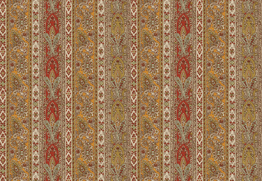 Ткань Fabricut Chromatics Vol.XXIV Guava Penny paisley/Garden spice
