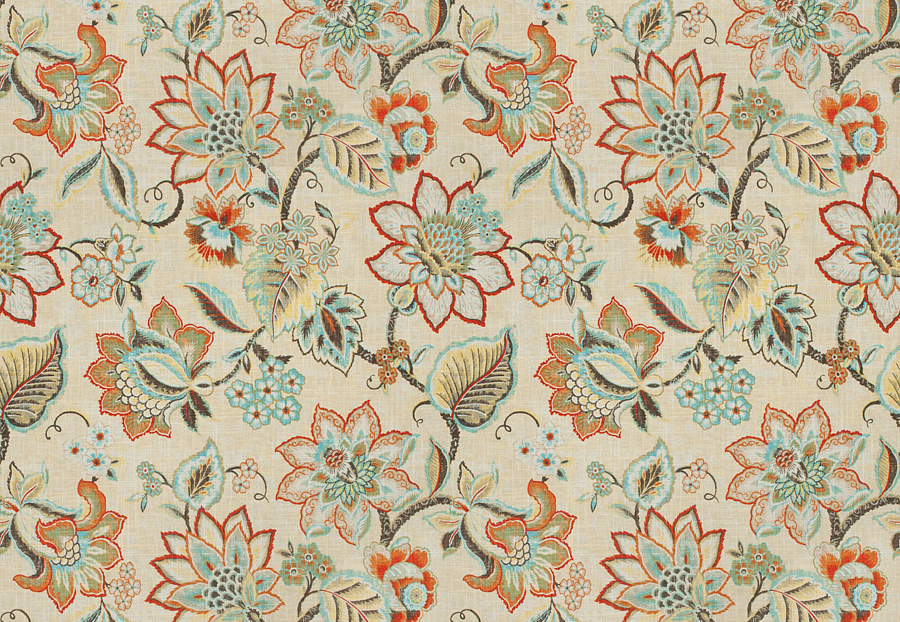 Ткань Fabricut Chromatics Vol.XXIV Guava Stud blossom/Coral garden